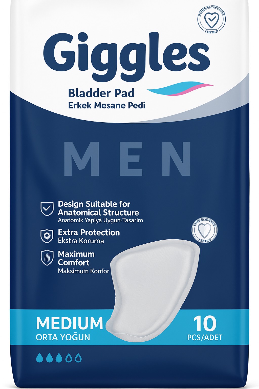 Прокладки урологічні Giggles Bladder Pad Men Medium